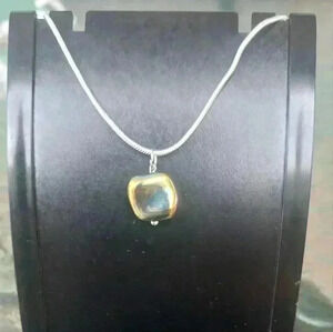Handmade Glass Charm Silver Necklace